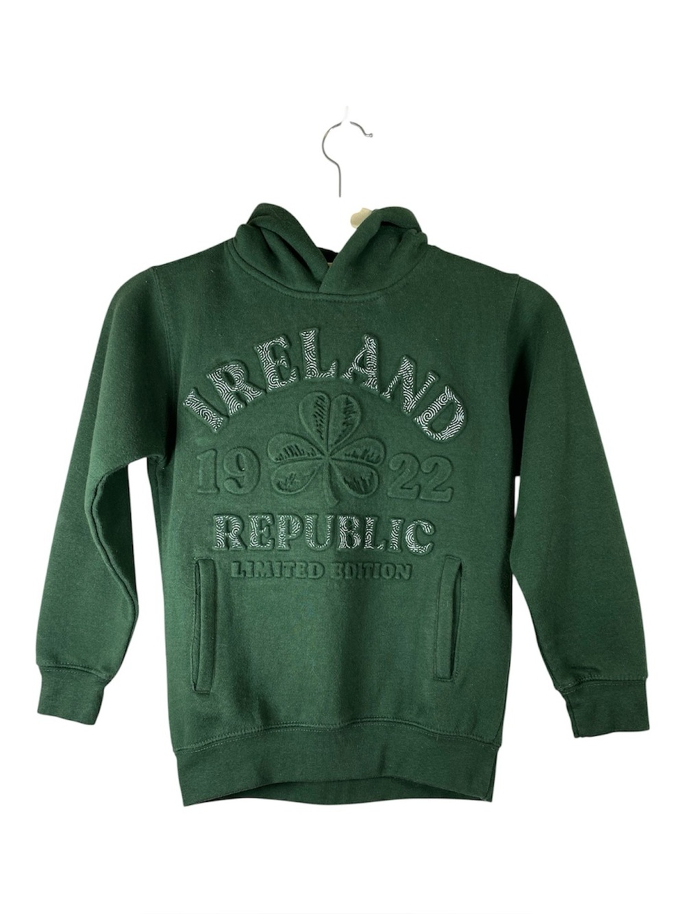 IRELAND LIMITED EDITION Kelly‎ Green Embossed Hoodie Kids 9-11